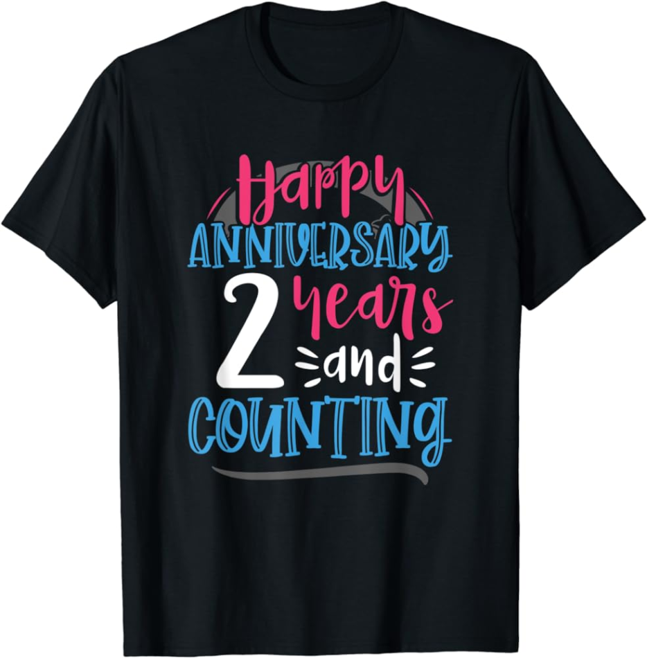 anniversary t shirt design Bulan 2 Happy Anniversary  Years Counting nd Wedding Anniversary T-Shirt