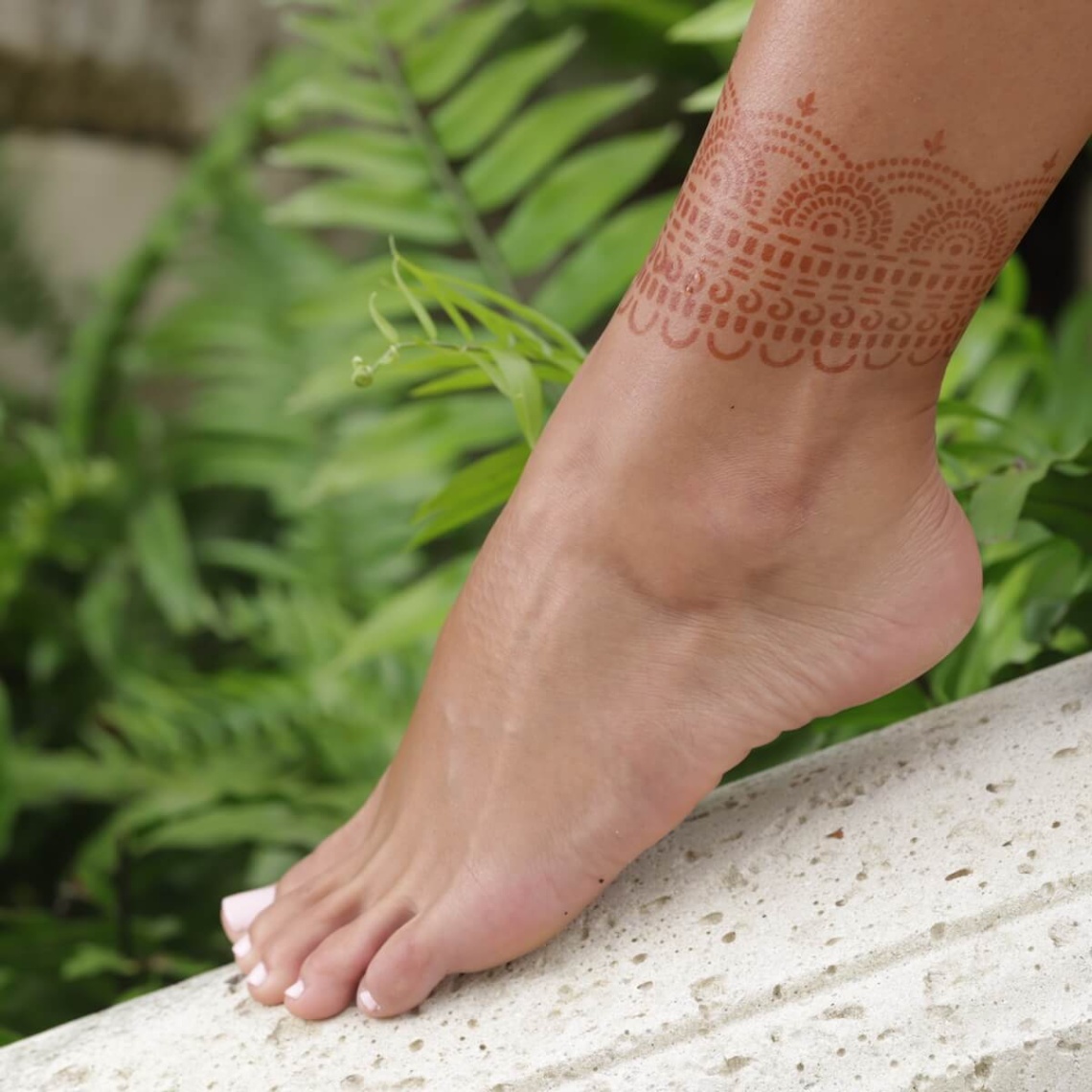 ankle henna designs Bulan 2 Hera Henna Stencil