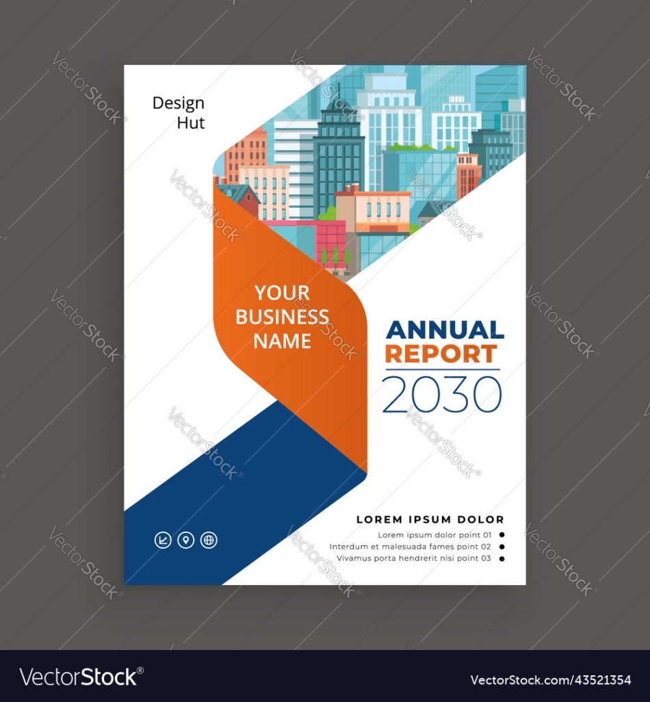annual report cover design Bulan 2 Modern annual report cover page design templates Vector Image