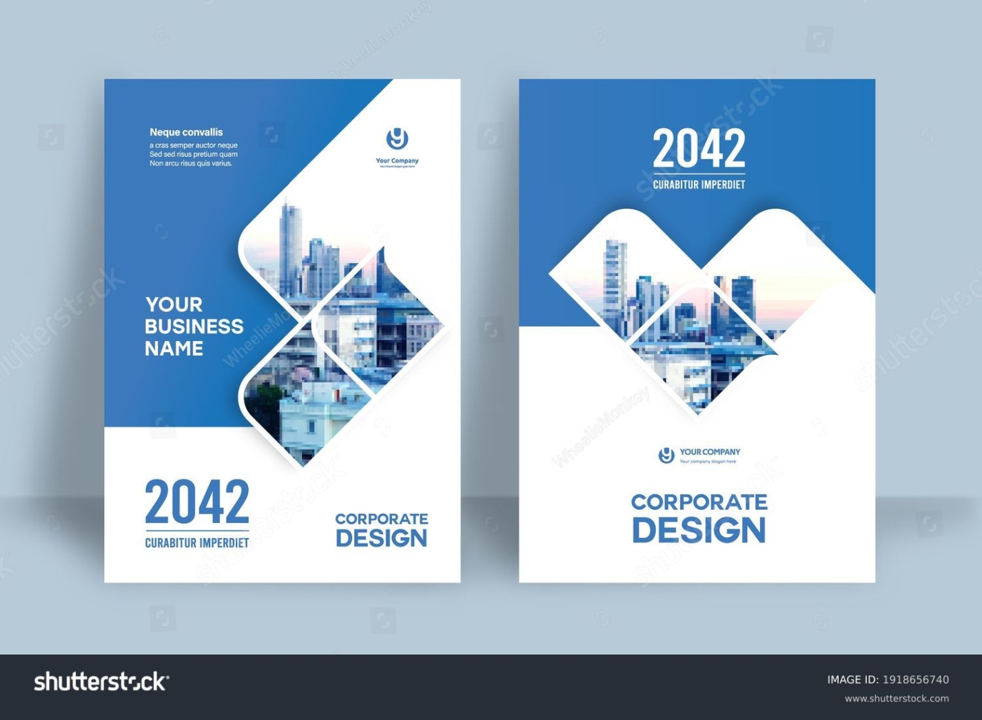 annual report cover design Bulan 2 www.shutterstock