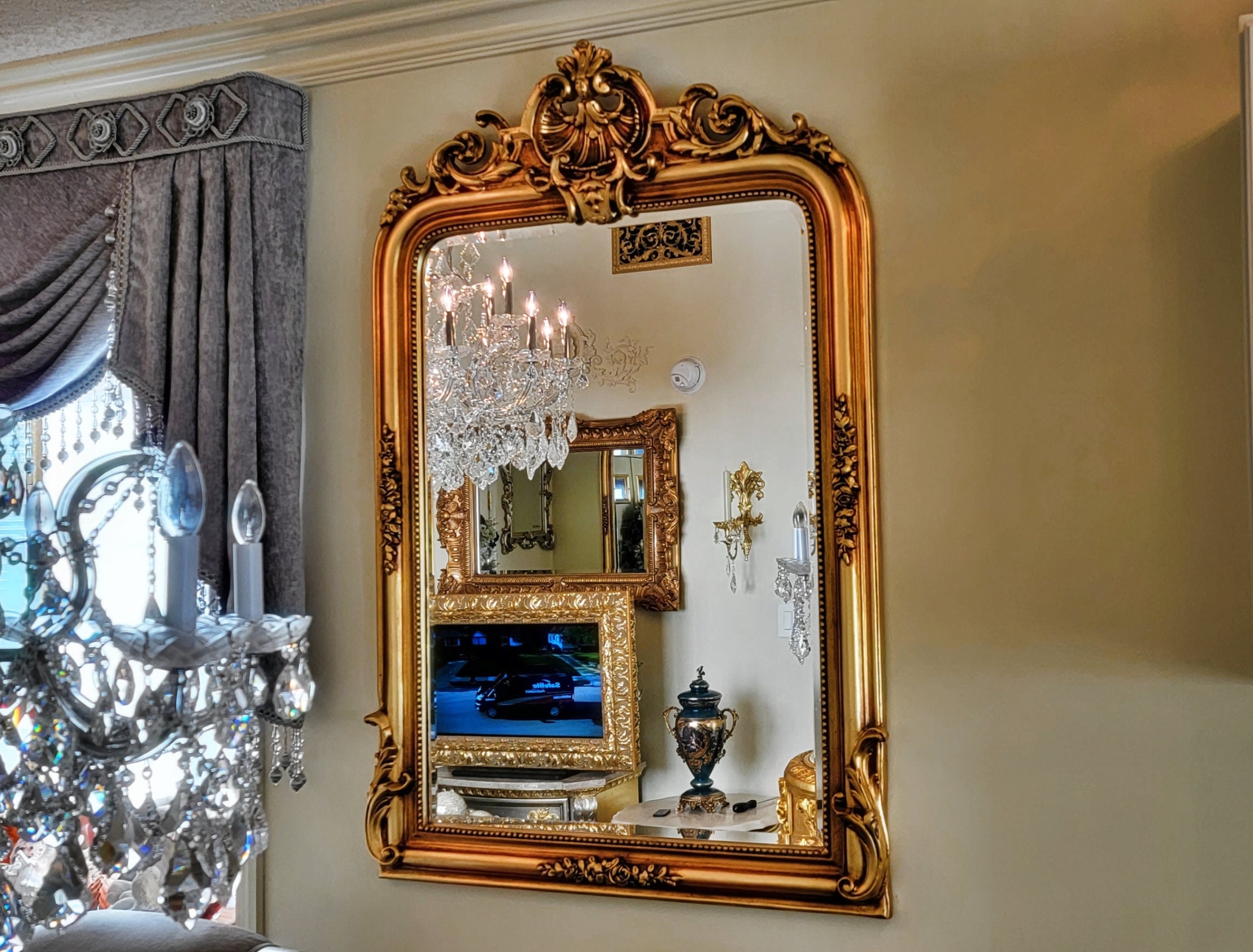 antique design center norfolk Bulan 3 Gilded Vintage Mirror Vintage Gold Mirror French Mirror Vintage